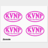 Kobuk Valley National Park roze ovale sticker (Vel)