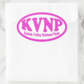 Kobuk Valley National Park roze ovale sticker (Tas)