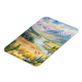 Kobuk Valley National Park Watercolor Painting Magneet (Linkerzijde)