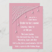 Kobwebben en White Spiders Bridal Shower Invitatio Kaart (Voorkant / Achterkant)