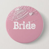 Kobwebben en White Spiders Bride Ronde Button 7,6 Cm (Voorkant)