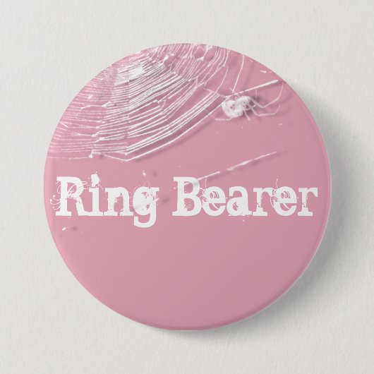 Kobwebben en witte spieren Ringdrager Ronde Button 7,6 Cm (Voorkant)
