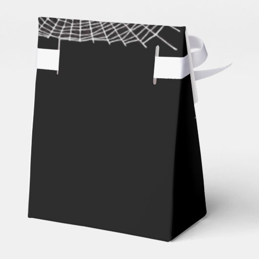 Kobwebben en witte spinnen bedankdoosjes (Achterkant)