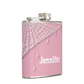 Kobwebben en witte spinnen heupfles (Rechts)