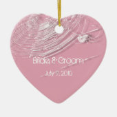 Kobwebben en witte spinnen Keepsak Wedding Ornamen Keramisch Ornament (Voorkant)