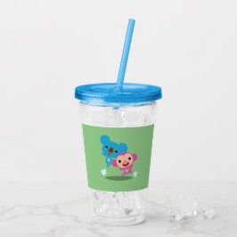 Koby en Momo Tumbler Green Acryl Drinkbeker
