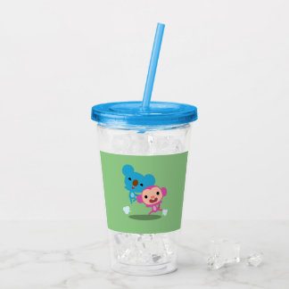 Koby en Momo Tumbler Green Acryl Drinkbeker