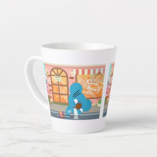 Koby het smaakt als FEET! Latte Mok (Linkerhoek)