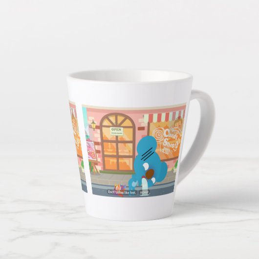 Koby het smaakt als FEET! Latte Mok (Rechterhoek)