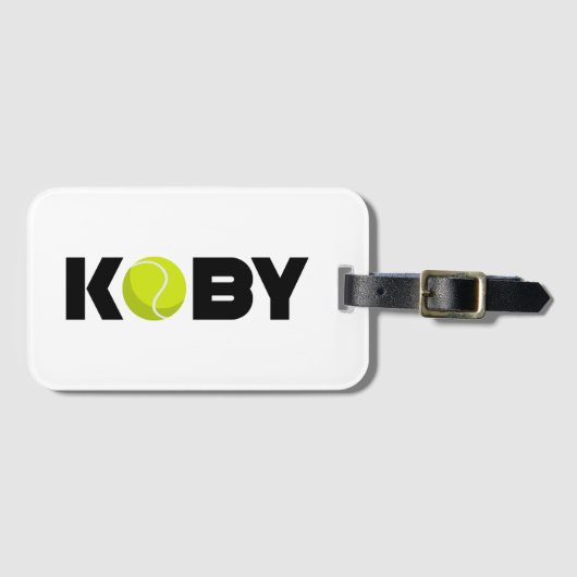 Koby Tennis Bagagelabel (Voorkant (horizontaal))