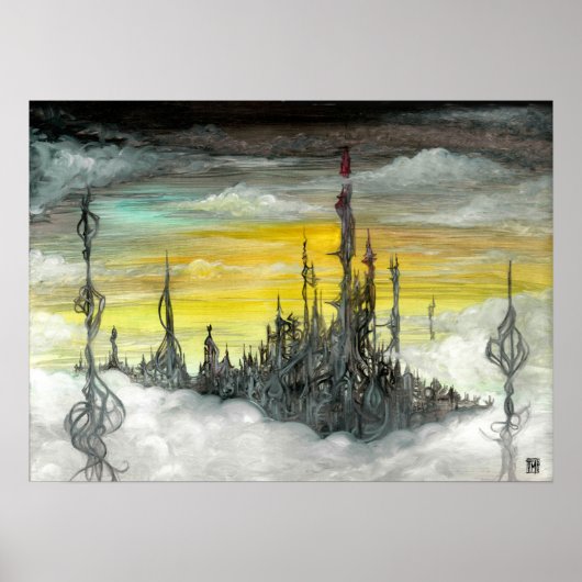 Koch City Oil op Gesso Board door Toby Mikle Poster (Voorkant)