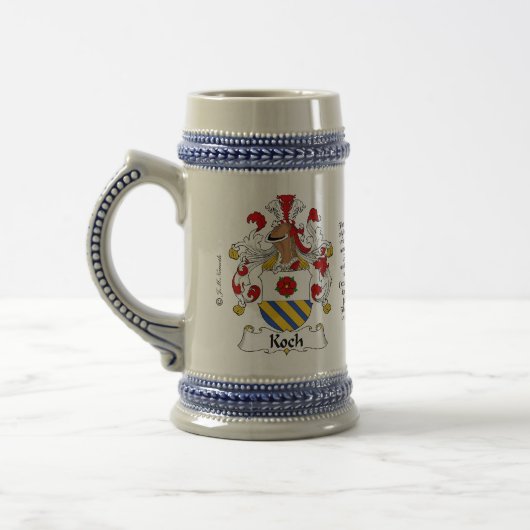 Koch Family Crest Stein Bierpul (Links)