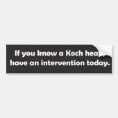 Koch Head Suck Bumpersticker (Voorkant)