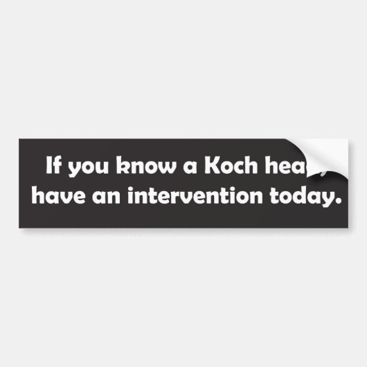 Koch Head Suck Bumpersticker (Voorkant)