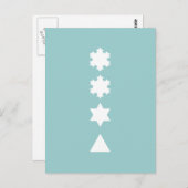 Koch Snowflakes Briefkaart (Voorkant / Achterkant)