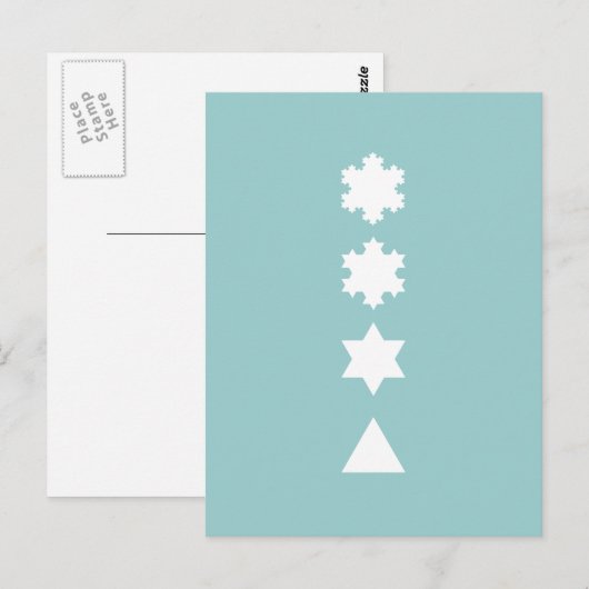 Koch Snowflakes Briefkaart (Voorkant / Achterkant)