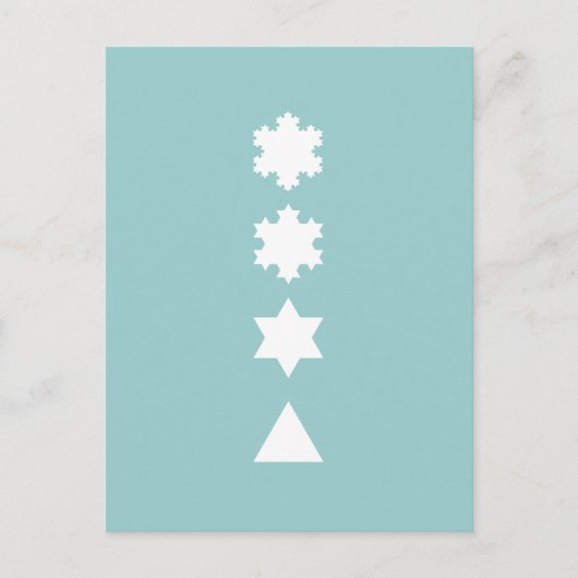 Koch Snowflakes Briefkaart (Voorkant)
