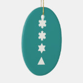 Koch Snowflakes Keramisch Ornament (Rechts)