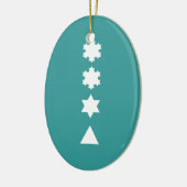 Koch Snowflakes Keramisch Ornament (Links)
