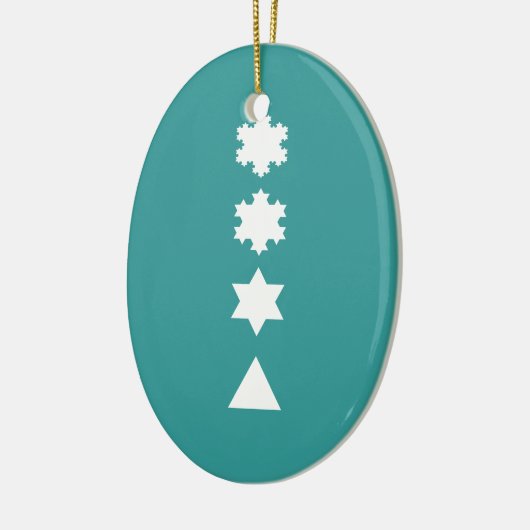 Koch Snowflakes Keramisch Ornament (Links)