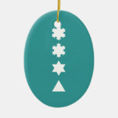 Koch Snowflakes Keramisch Ornament (Voorkant)