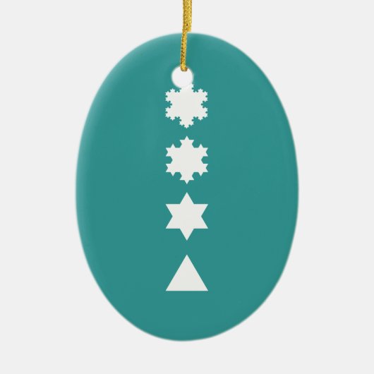Koch Snowflakes Keramisch Ornament (Voorkant)