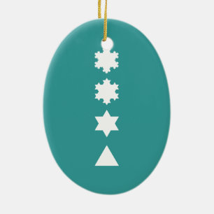 Koch Snowflakes Keramisch Ornament