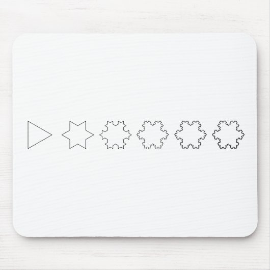 Koch Snowflakes Muismat (Voorkant)