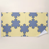 Koch Snowflakes Tessellation (Fractal Pattern) Strandlaken (Voorkant)