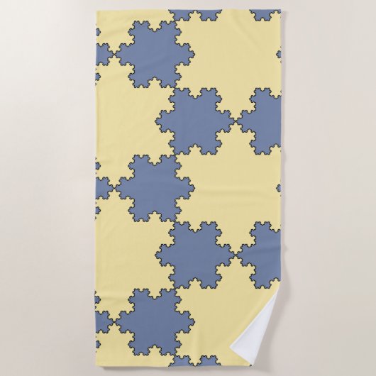 Koch Snowflakes Tessellation (Fractal Pattern) Strandlaken (Voorkant)