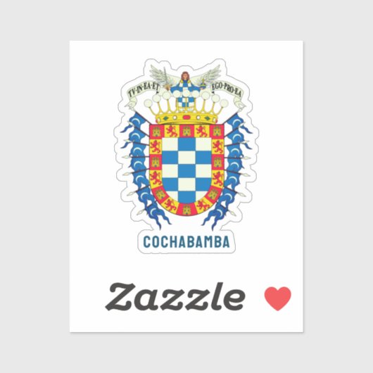 Kochabamba-wapenmantel (Bolivia) Sticker (Vel)