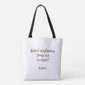 Kocham Cię Ik hou van je in Polen Gift Tote Bag (Achterkant)