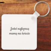 Kocham Cię mamo Ik hou van je moeder in de Poolse  Sleutelhanger (Achterkant)