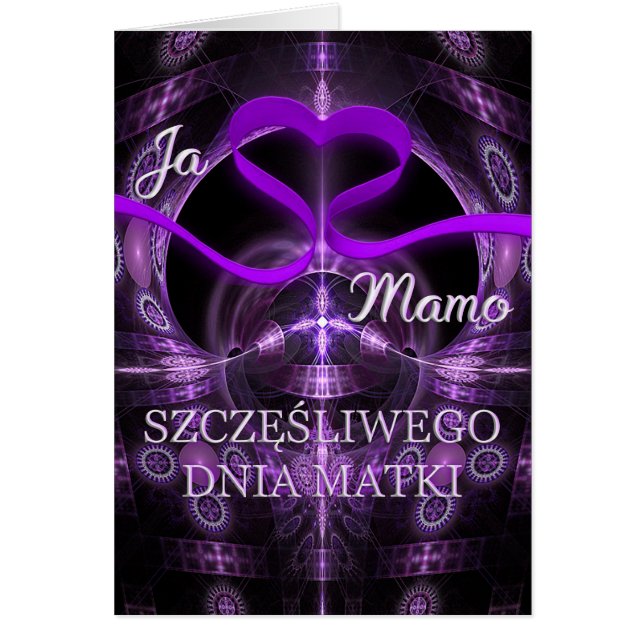 Kocham Ciebie Mamo! -Moederdagkaart (Voorkant)