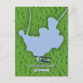 Kochelsee-meer, kaart van Duitsland (Voorkant)