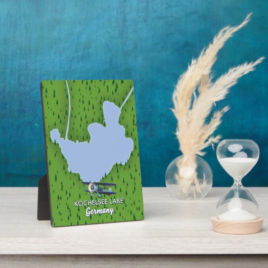 Kochelsee-meer, kaart van Duitsland Fotoplaat (Zijkant)