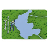 Kochelsee-meer, kaart van Duitsland Magneet (Horizontaal)