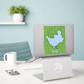 Kochelsee-meer, kaart van Duitsland Sticker (Laptop op bureau)