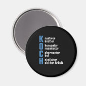 Kochen Koch Kchenchef Chefkoch Bcker Gastronomie G Magneet (Voorkant / Achterkant)