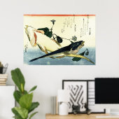 Kochi - Hiroshige's kleurrijke Japanse visprint Poster (Thuiskantoor)