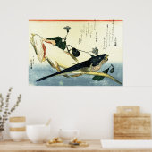 Kochi - Hiroshige's kleurrijke Japanse visprint Poster (Keuken)
