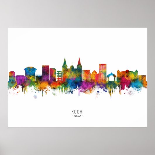 Kochi India Silhouette Poster (Voorkant)