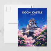 Kochi Kasteel Japan Briefkaart (Voorkant / Achterkant)