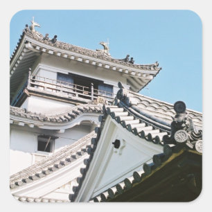 Kochi Kasteel: Japan Vierkante Sticker