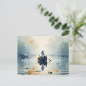 Kochi Kerala India Misty Morning Briefkaart (Staand voorkant)