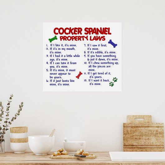 KOCKER SPANIEL PL2 POSTER (Keuken)