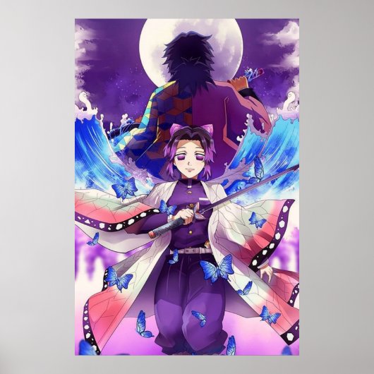 Kocoho Shinobu X Giyu Tomioka Poster (Voorkant)