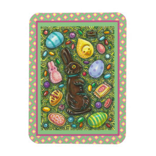 KOCOLAAT EENVOUDIGERE BUNNY, CHICK, EIEREN, JELLY  MAGNEET