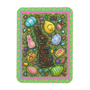 KOCOLAAT EENVOUDIGERE BUNNY, CHICK, EIEREN, JELLY MAGNEET