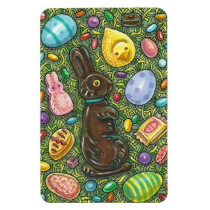 KOCOLAAT EENVOUDIGERE BUNNY, CHICK, EIEREN, JELLY MAGNEET